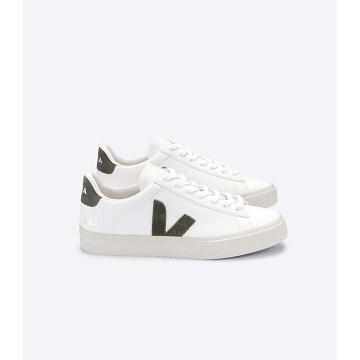 Women's Veja CAMPO CHROMEFREE Low Tops Sneakers White/Khaki | ZA 593KOR